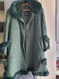 Зимнее пальто с натуральным мехом, 48 размер