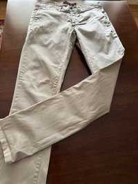 Spodnie męskie Zara man 36 beżowe 175/72A bawełna casual długie letnie