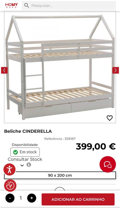 Beliche com colchões