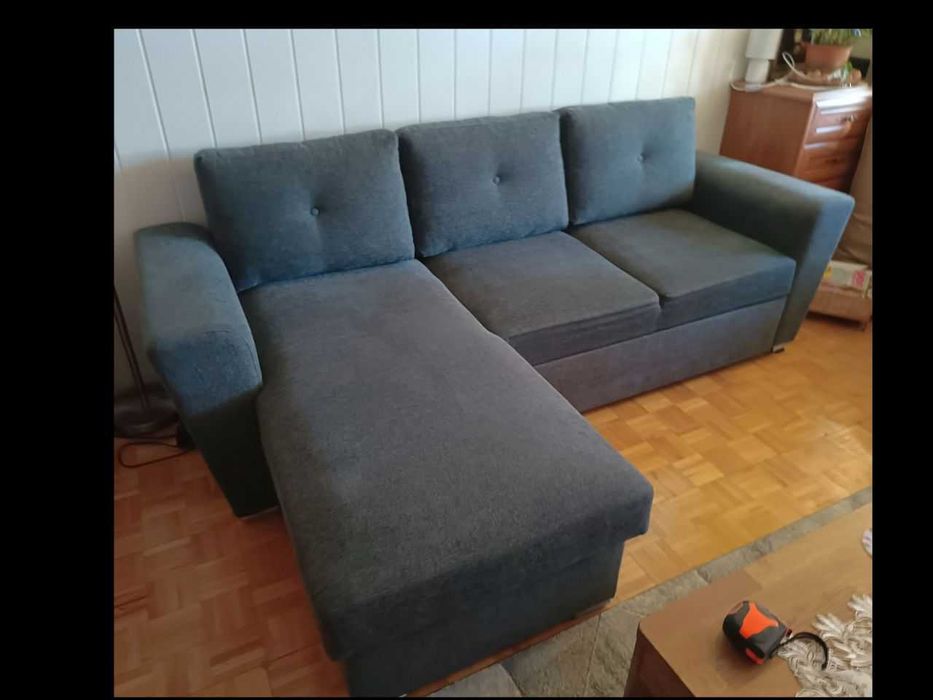 Narożnik z funkcją spania - kolor SZARY