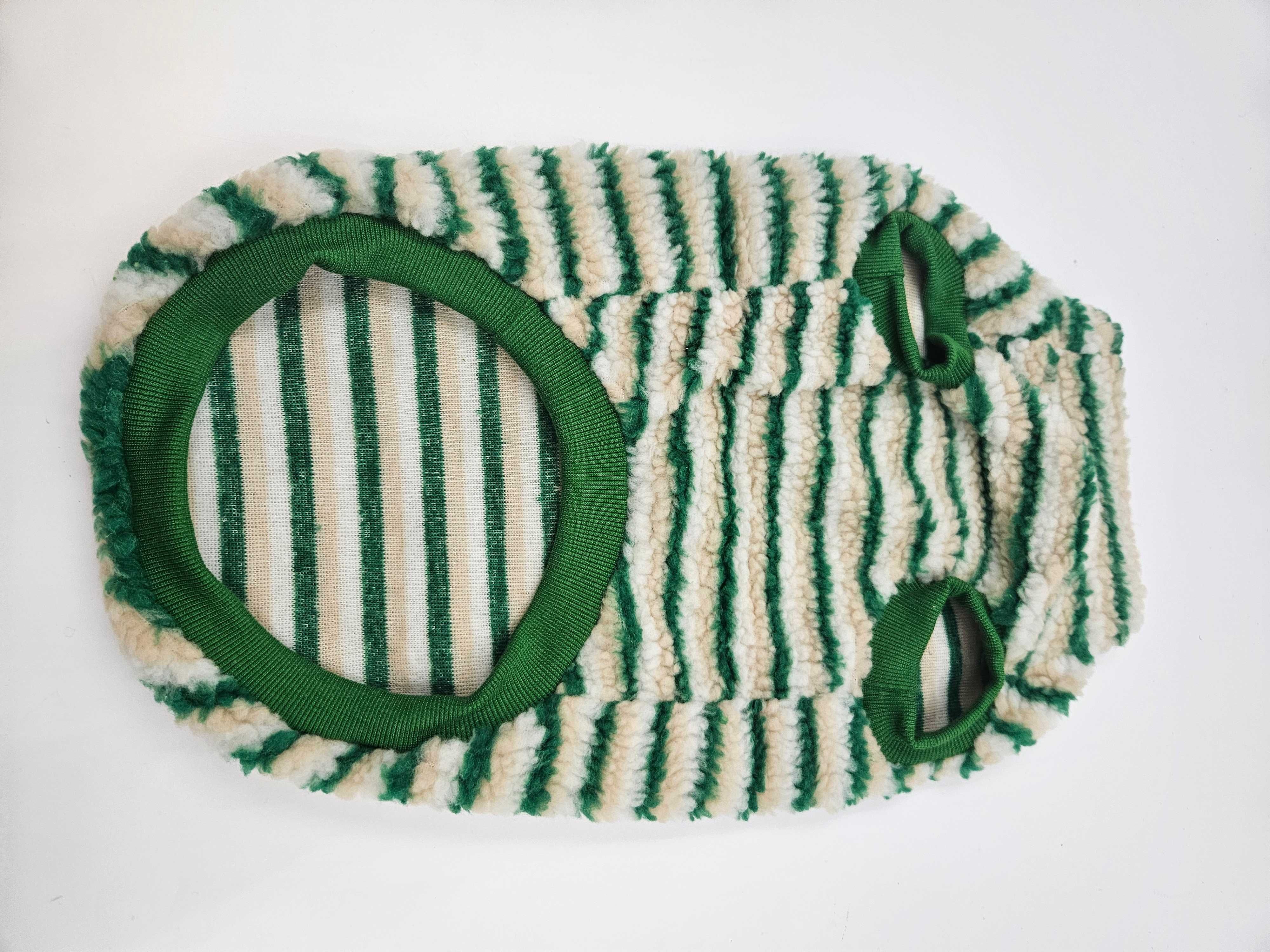 Pasiasty, polarowy sweter dla psa