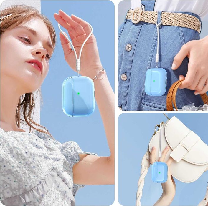 MHYALUDO etui na Airpods Pro przezroczyste miękkie odporne na wstrząsy