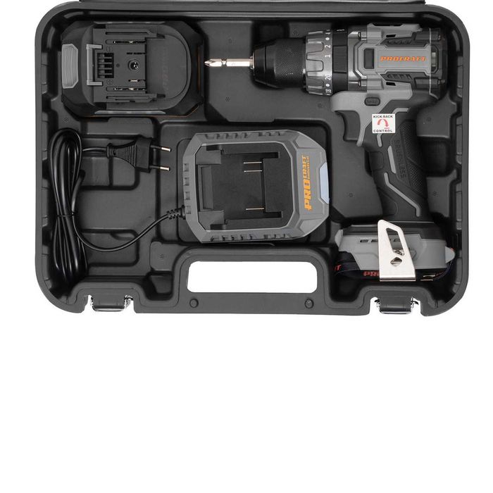 Акумуляторний шуруповерт Procraft Industrial CD20A (20В 4Ач Зп) кейс