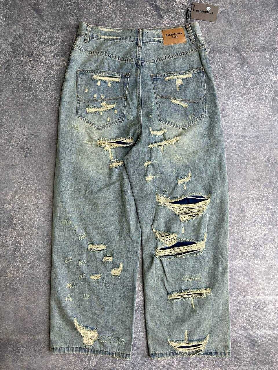 Джинси BALENCIAGA джинсы distressed baggy custom jeans archive opium L