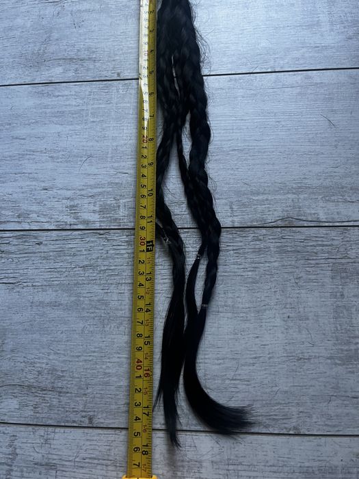 Wlosy naturslne, dziewicze w warkoczu 42-46cm