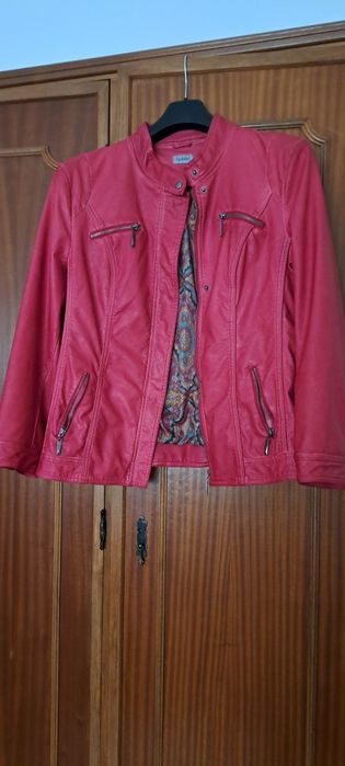 Blusão de senhora, vermelho - BAIXA DE PREÇO