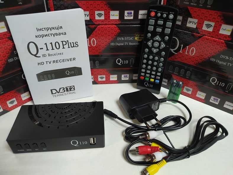 Тюнер DVD-T2 DVB-C приставка Т2 приемник Q-Sat Q-110 Plus YouTube IPTV