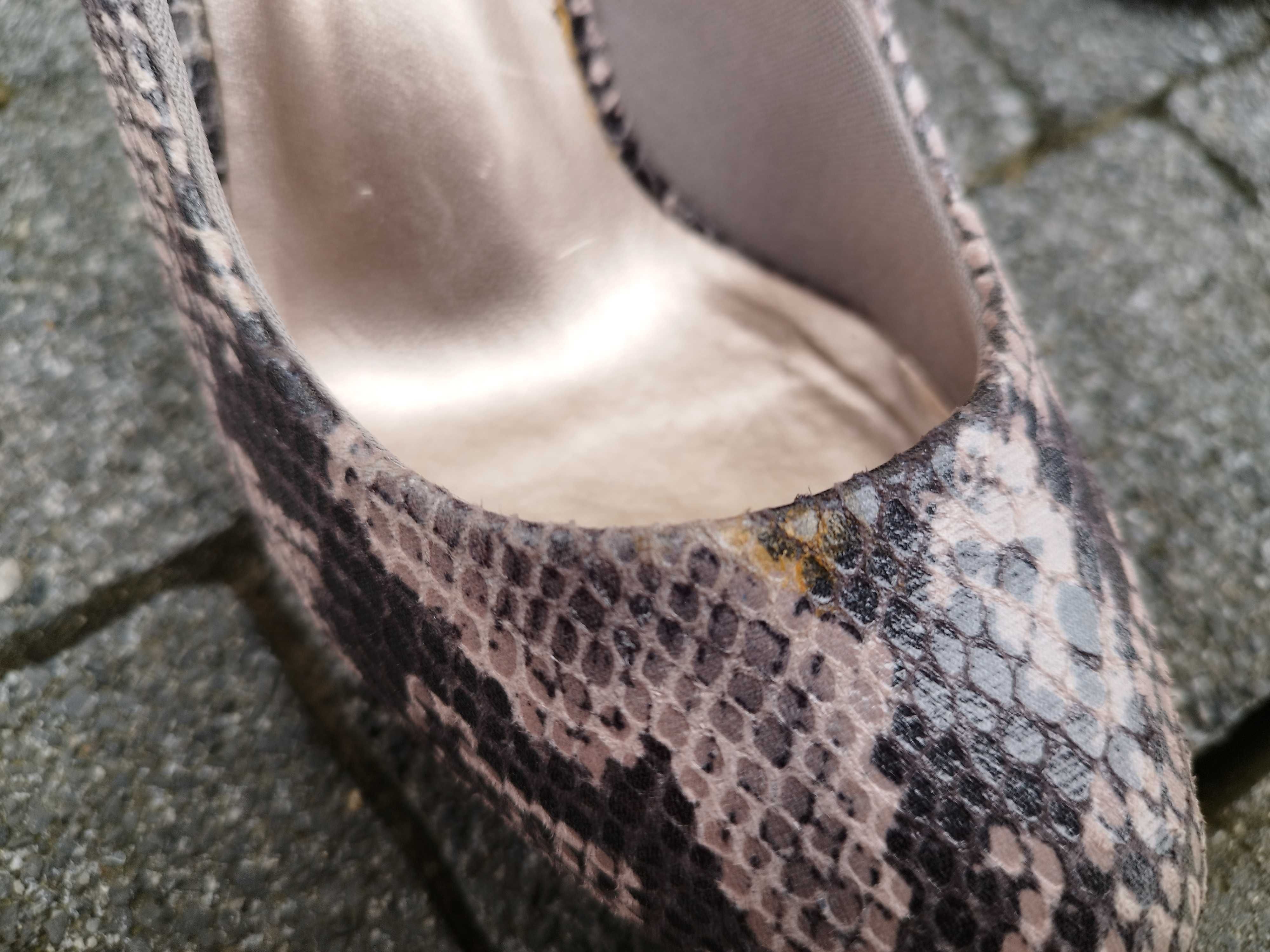 Buty na obcasie Skóra węża
