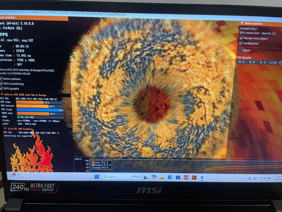 Ігровий ноутбук MSI Stealth gs66 15,6 i7-10750H/16gb/1 TB/RTX2070