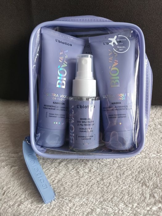 L'biotica biovax ultra violet for blonde szampon mgiełka maska travel