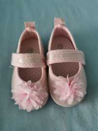 Buciki baleriny dla dziewczynki różowe, rozmiar 18