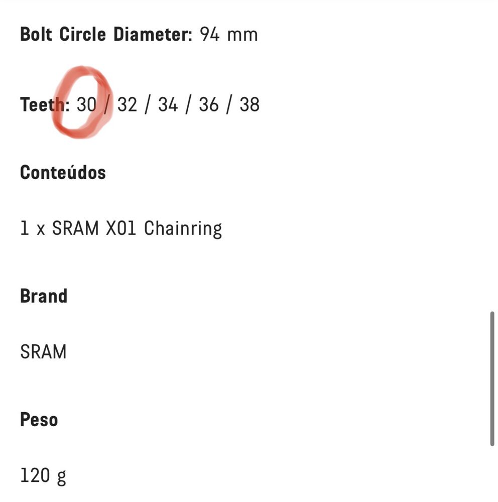 Roda Pedaleira - Chainring SRAM X01