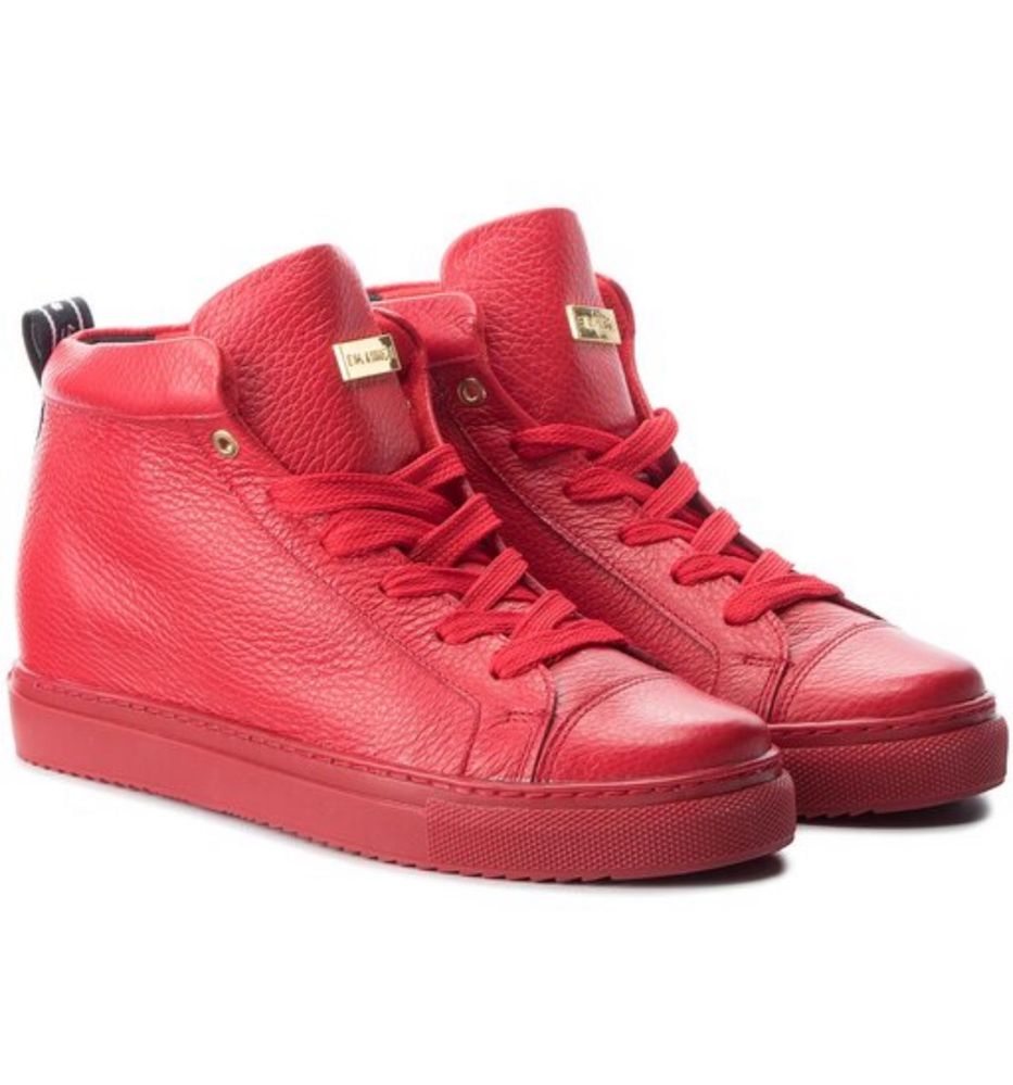 Eva Minge Boadilla czerwone skorzane sneakersy 38