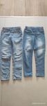 2 pary jeansów na gumce  122