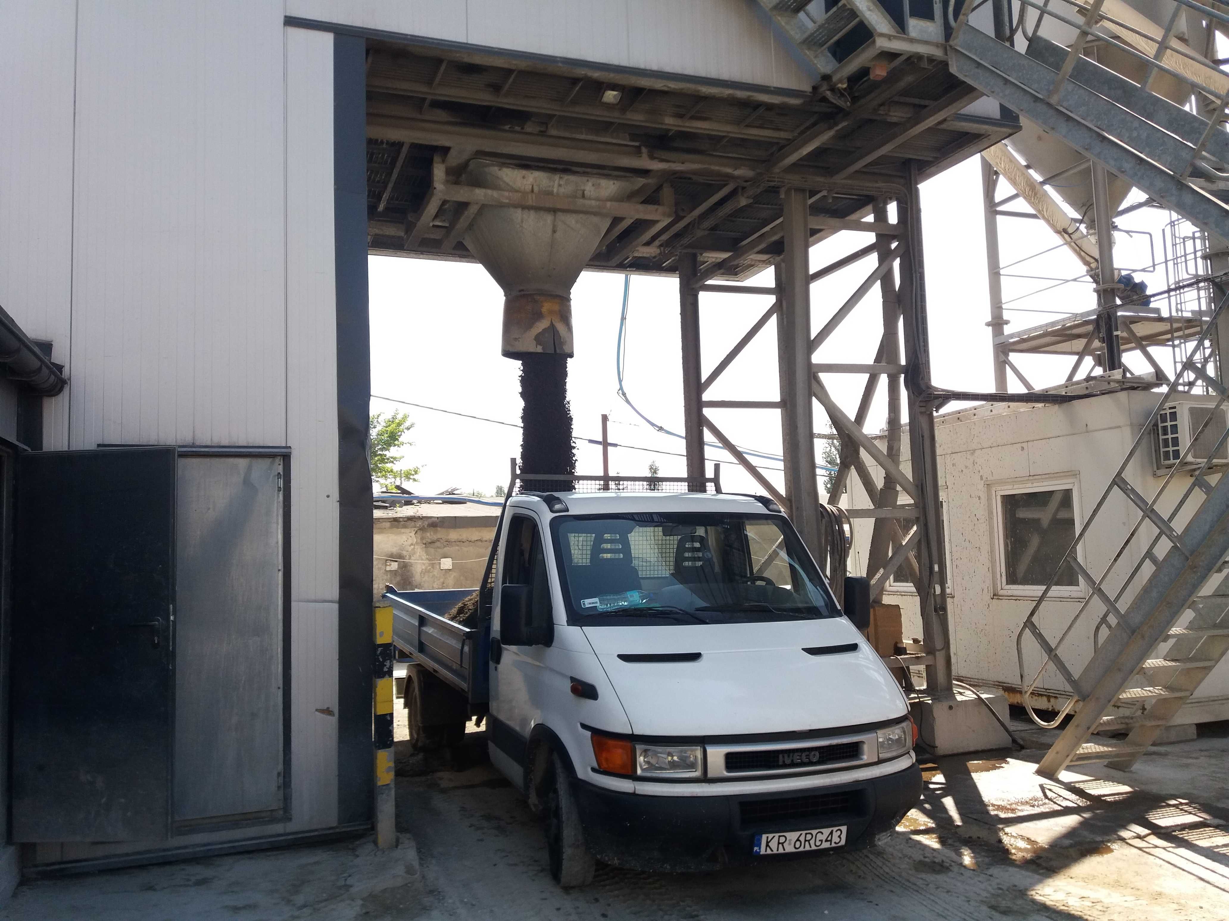 Beton półsuchy, zaprawy betonowe półsuche, transport wywrotką 3,5 tony