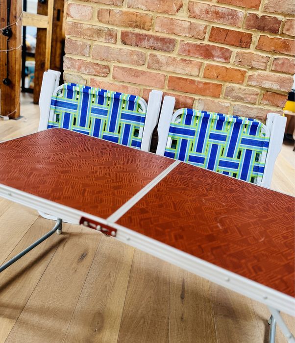 Zestaw-  stół skladany Quechua z 4 krzesłami do Campera/ogrodu