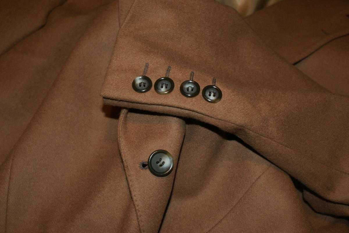 made in France vintage 60% kaszmir 20% wełna marynarka męska camel  XL