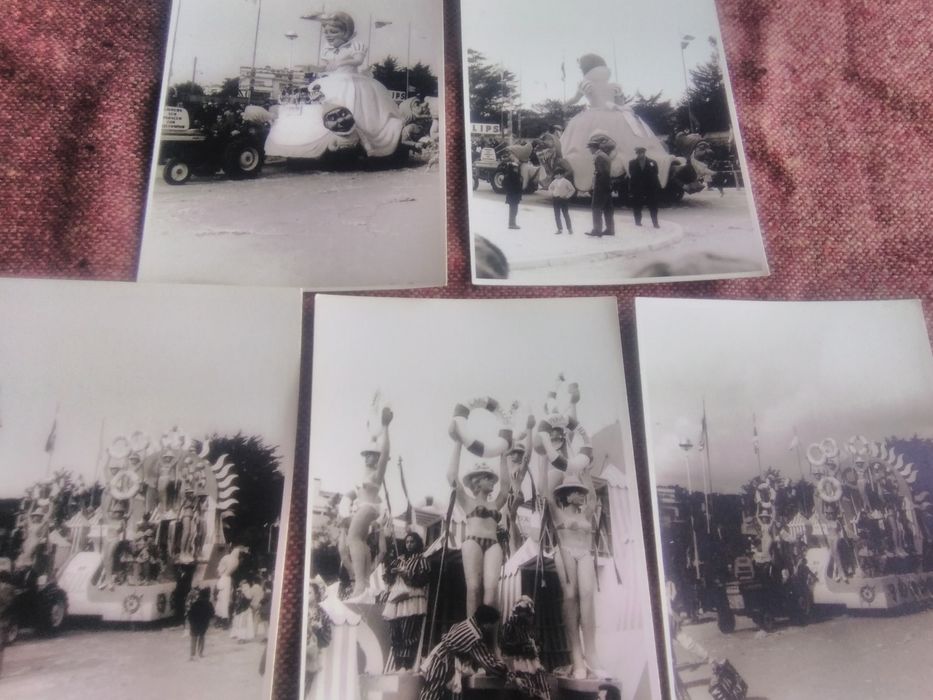 Lote fotografias originais antigas Estoril Sol desfile carnaval 1966
