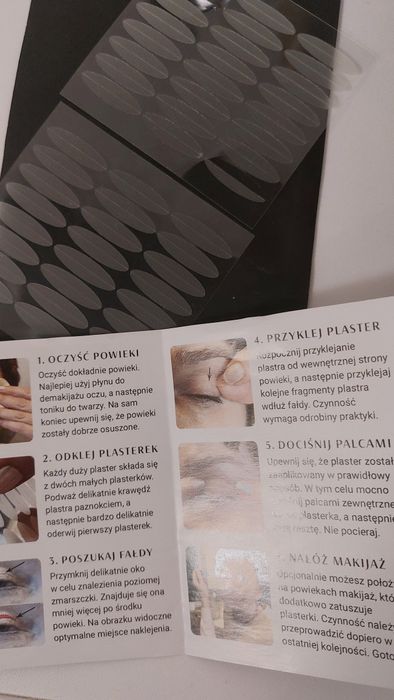 Plasterki na opadające powieki + instrukcja
