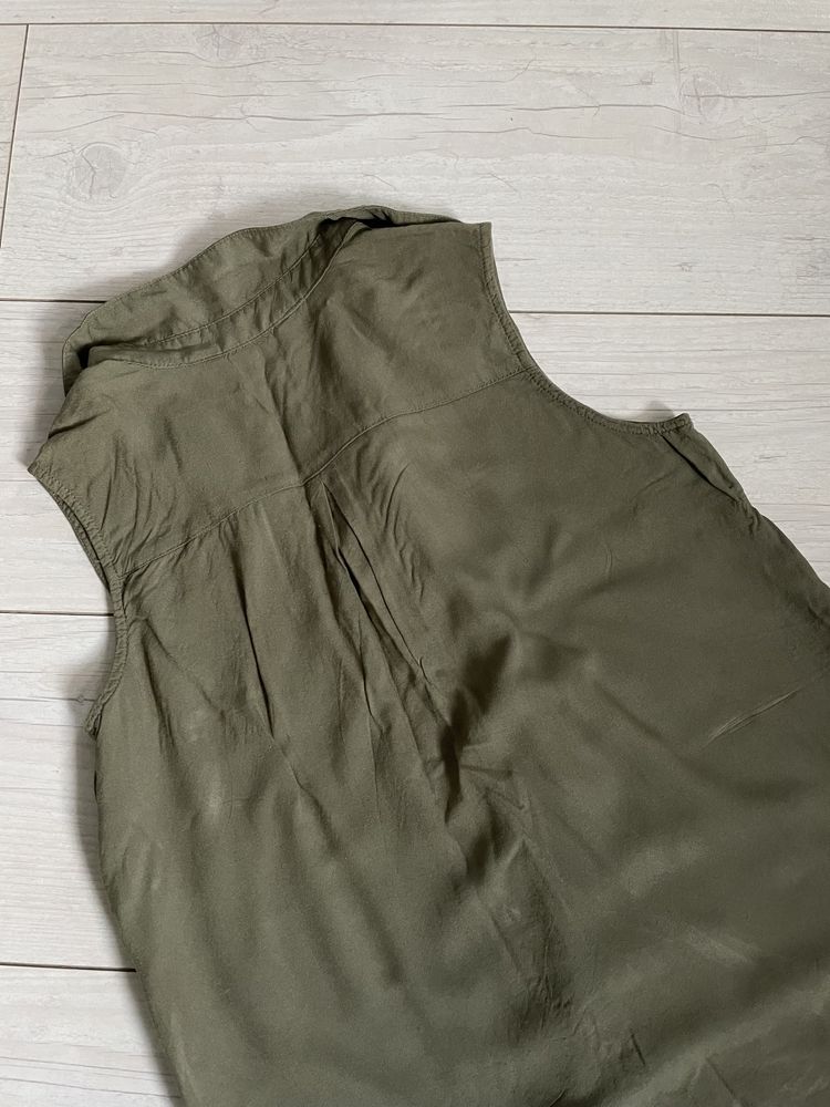 Bluzka dziewczęca khaki wojskowa letnia H&M 158
