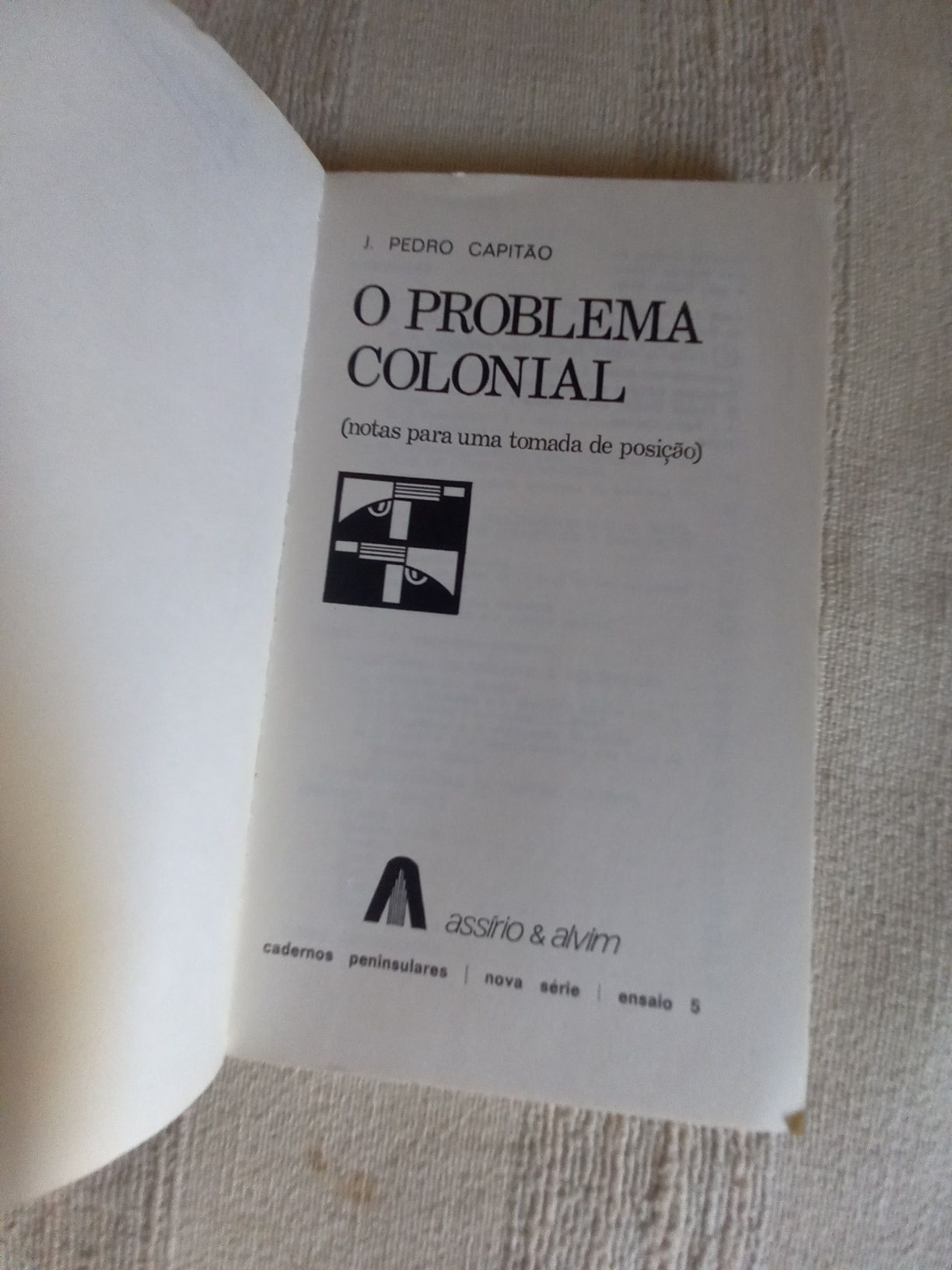 Livro O Problema Colonial Ed Assírio e Alvim