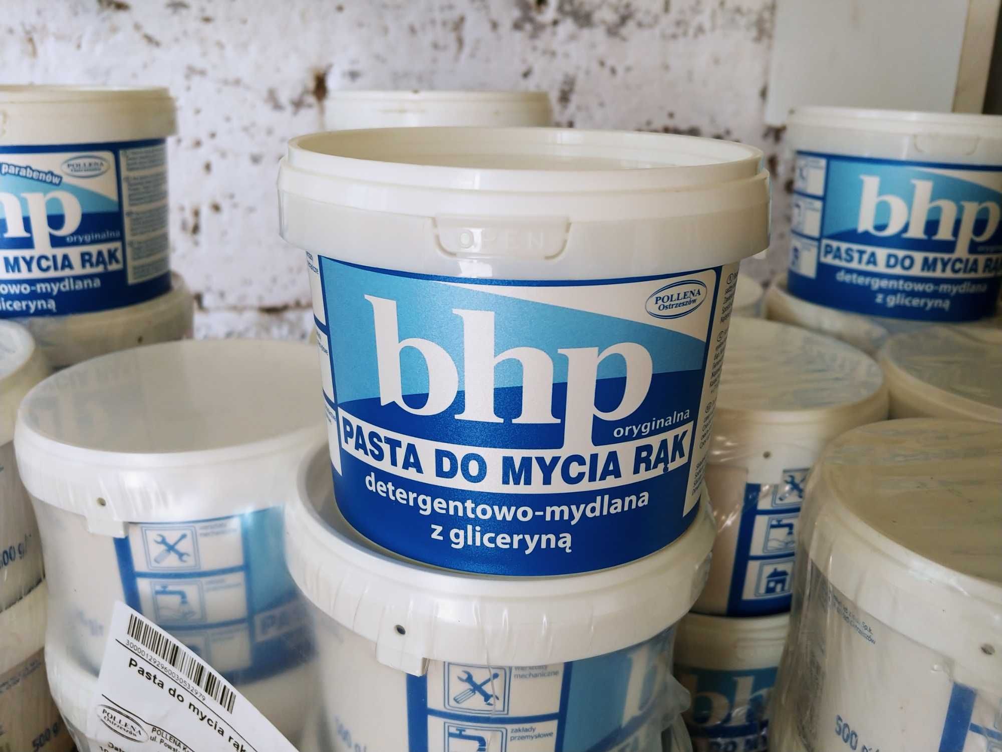 5 opakowań Pasta BHP 500gr do mycia rąk ze smaru