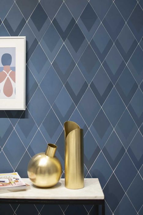 Płytki Wow FLOW Diamond Decor Blue matt, 14x24