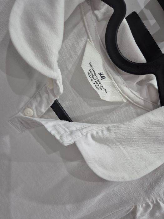 Biała koszulka H&M rozm. 134/140 cm