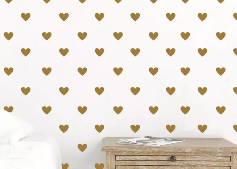 Lote de 30 corações em vinil azuis ou prateados