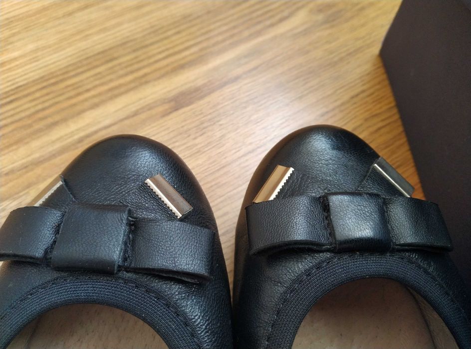 Baleriny Ryłko r.36 czarne skórzane