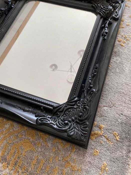Lustro czarne tk maxx 40x45 cm piekna unikatowe dekoracyjne