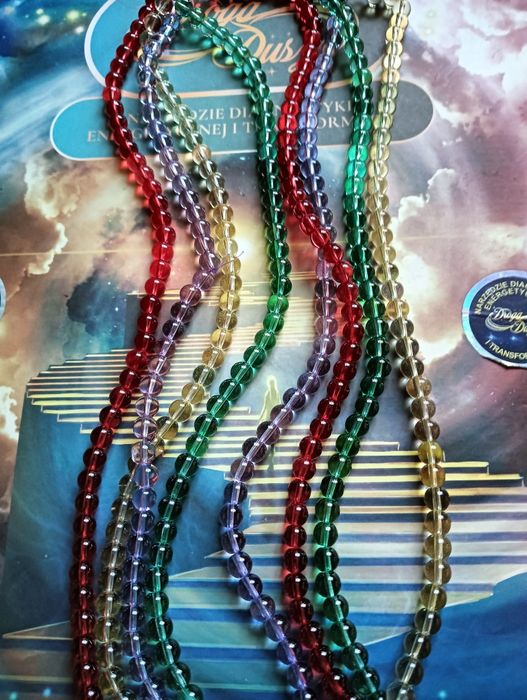 Korale różne kolory 38 cm