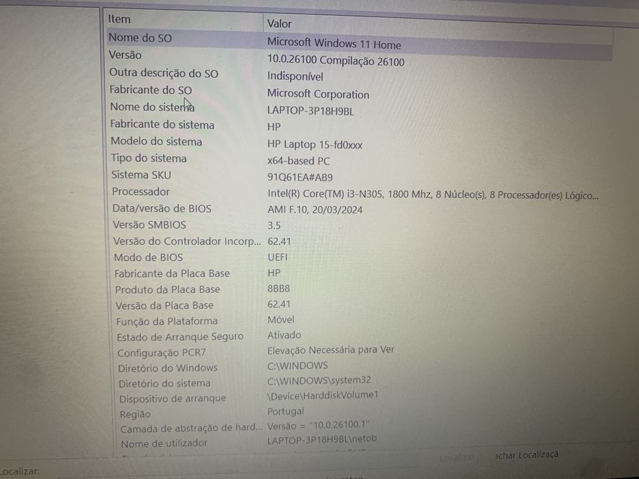 Notbook hp 250 euros