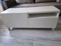 Ikea, besta, 120x42, szuflada, szafka, półki, biała, jak nowa