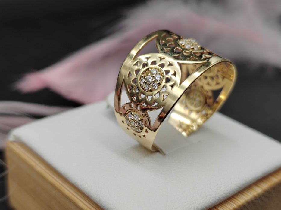 NOWY Zloty Pierścionek r14 / Złoto 585