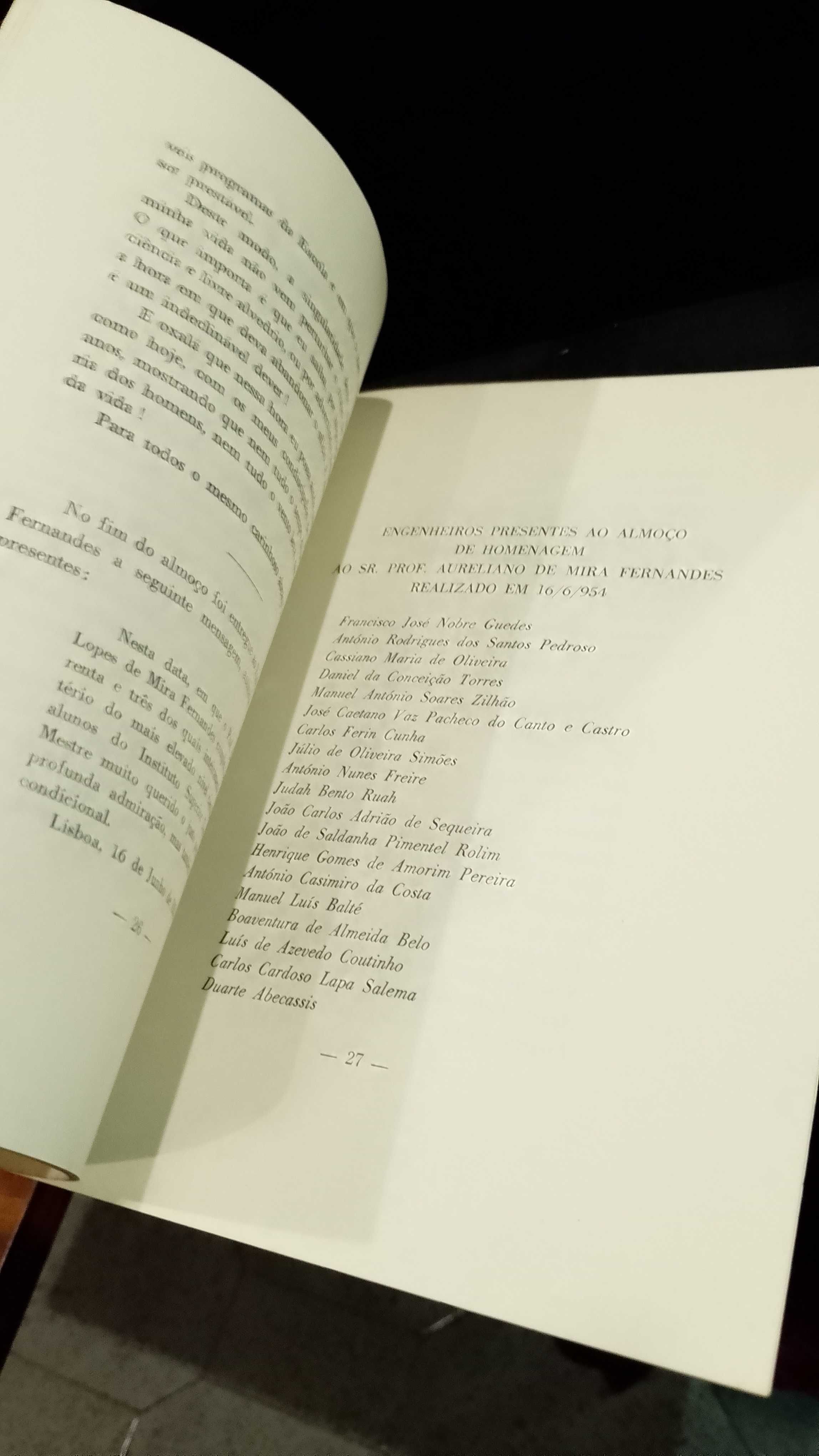 No Jubileu do Prof. Aureliano de Mira Fernandes 1954