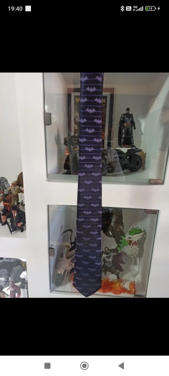 Hit komplet krawat spinki poszedka Batman prezent męski