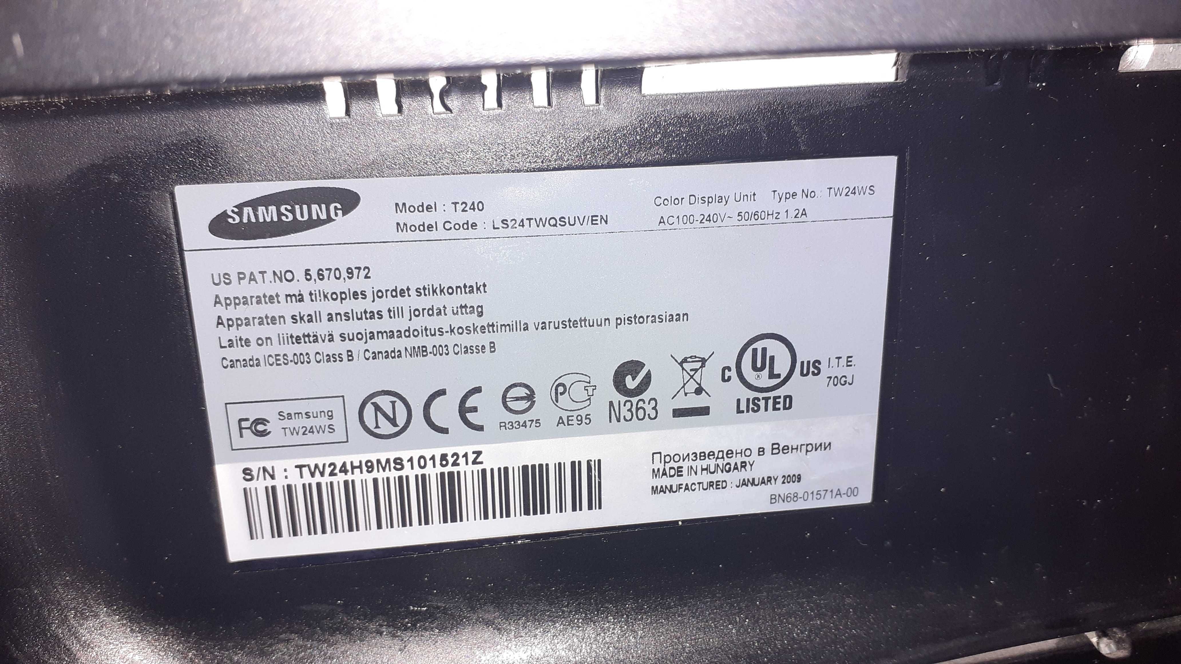Monitor Samsung T240