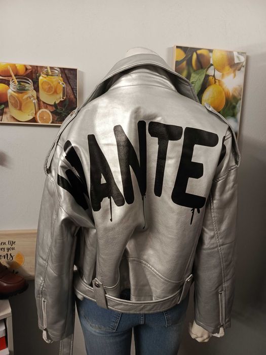 Ramoneska srebrna napisy rozmiar M