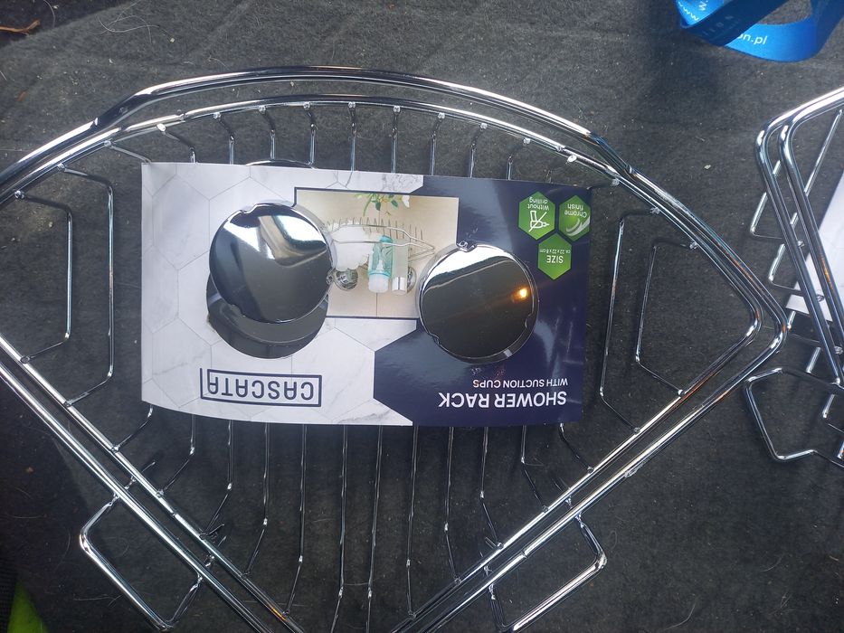 Polka lazienkowa narozna bez wiercenia NOWA