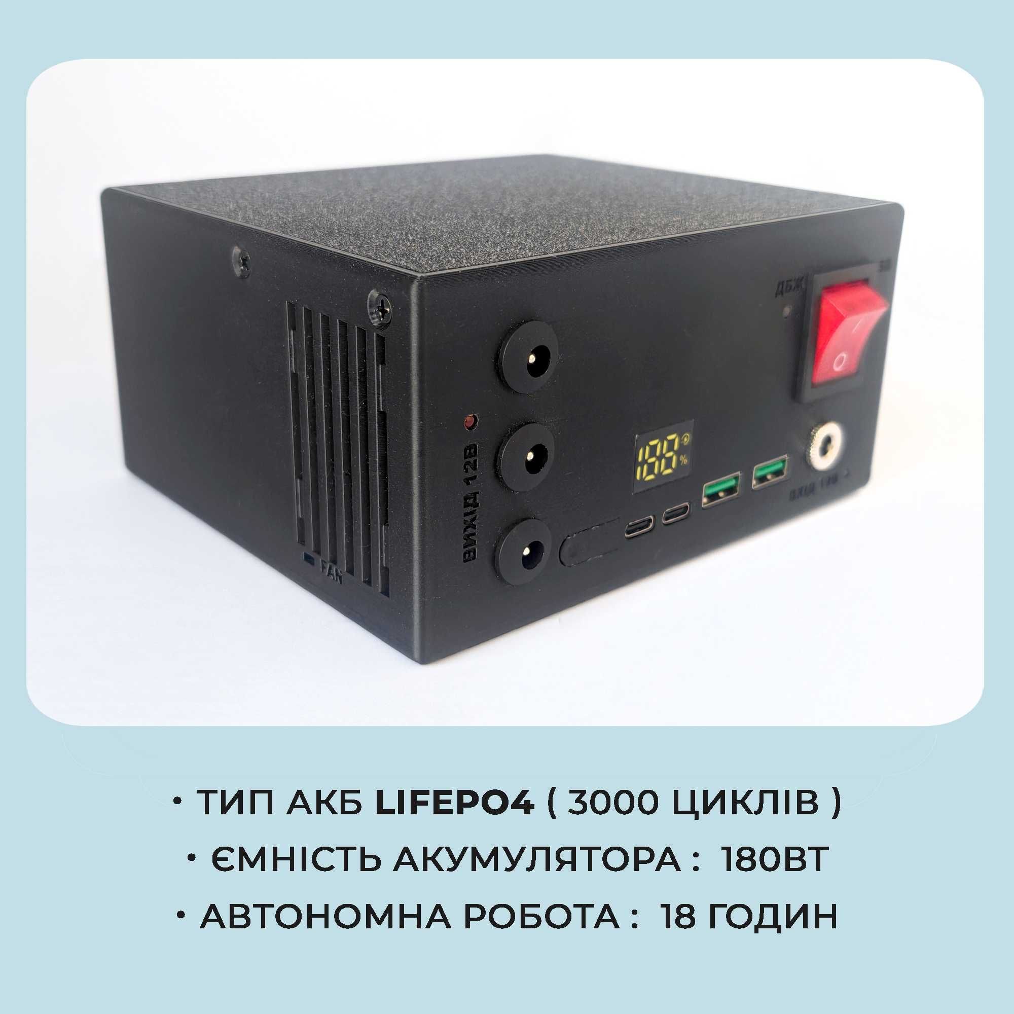Безперебійник для роутера 180 Ват (LiFePo4)