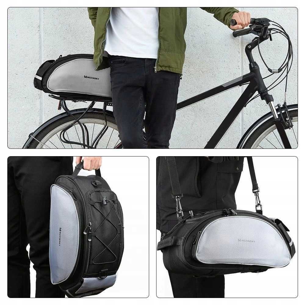Torba rowerowa na bagażnik Wozinsky 13L Sakwa rowerowa