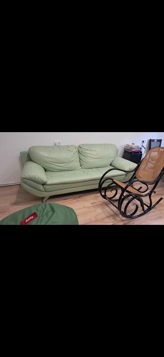 Wypoczynek skórzany firmy KLER /dwa komfortowe fotele I kanapa