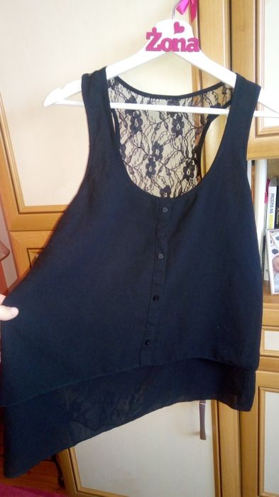 Top/bluzka z tyłem koronkowym