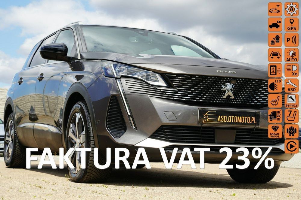 Peugeot 5008 GT kamery Skora Nawi blis GRIP CONTROL masaze ACC sam parkuje MAX OP.