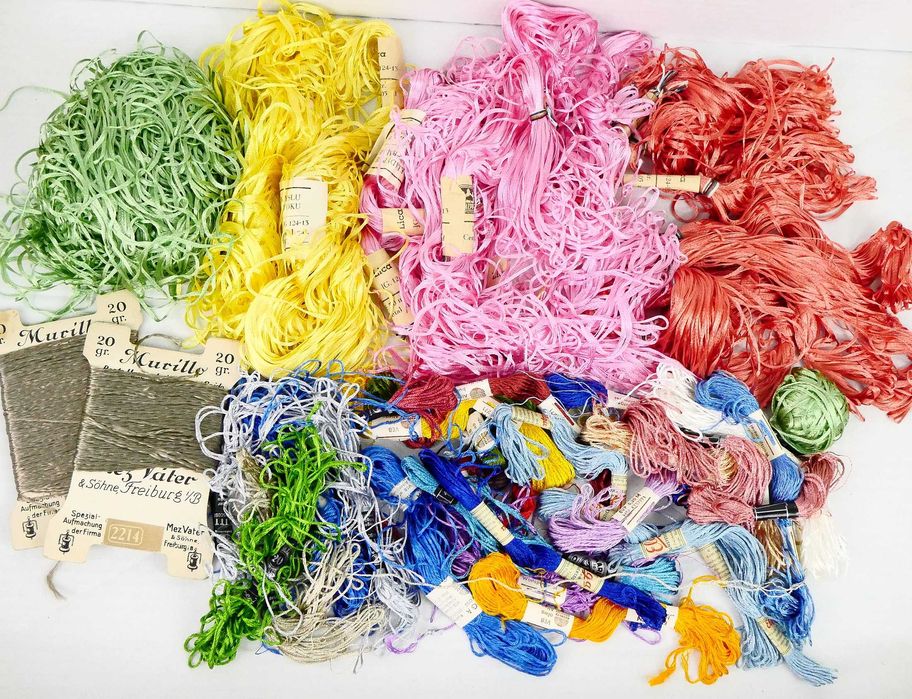 65.Mulina Gobelin Haft 100%Viskoza mix zestaw kolorowy na wagę 270g