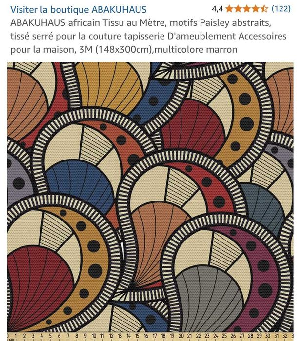 ABAKUHAUS africano Tecido ao metro (148x300cm)