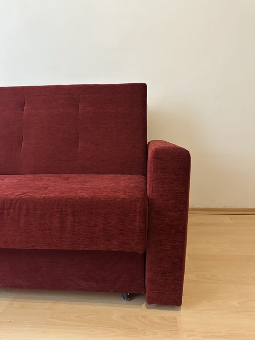 Fotel wypoczynkowy i 2 pufy z oparciem Prl