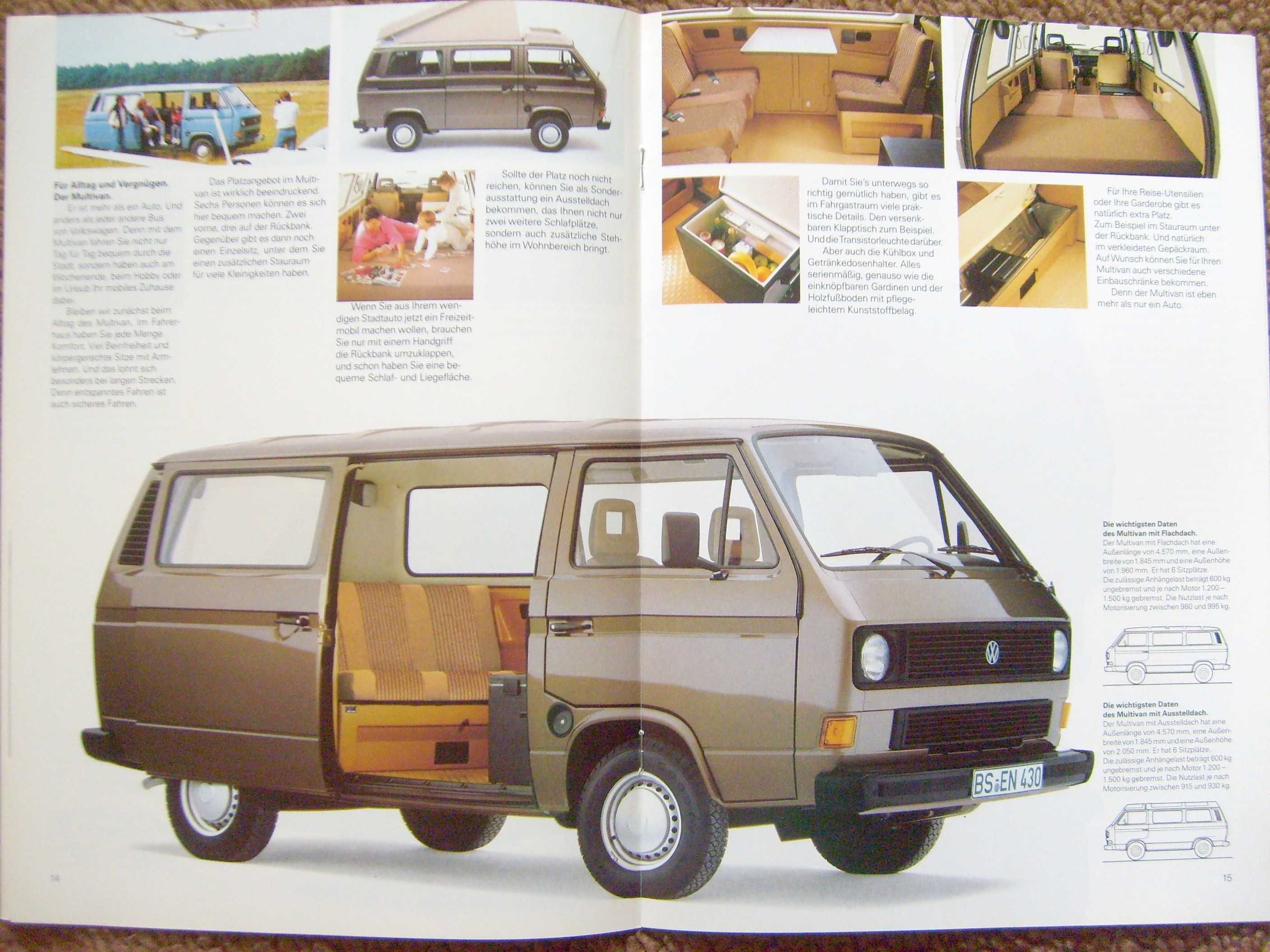 VW T3 '87 BUS / Kombi, Caravelle, Multivan, Syncro * prospekt 28 str.