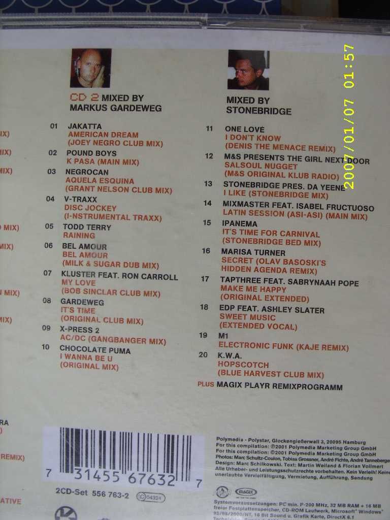 88. Plyta cd; Kantor Top one the clubs. V0l.11, 2 CD, 2001 rok.